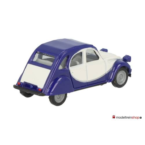 Herpa H0 020817 Citroën 2CV Blauw wit - Modeltreinshop