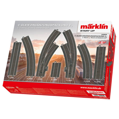 Marklin H0 C Rail 24904 C rail uitbreidingsset C4 - Modeltreinshop