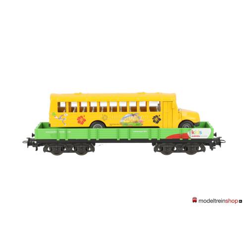 Marklin H0 48613 Lageboordwagen beladen met Schoolbus Looney Tunes - Modeltreinshop